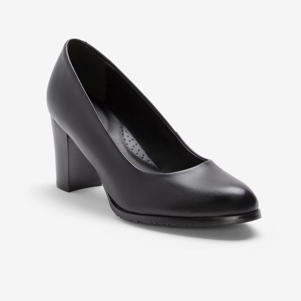 Voesnees Women Shoes Comfortable Formal Wear Black High Heels 3-5cm  Professional Mid-heel Flight Attendant Etiquette Work Shoes